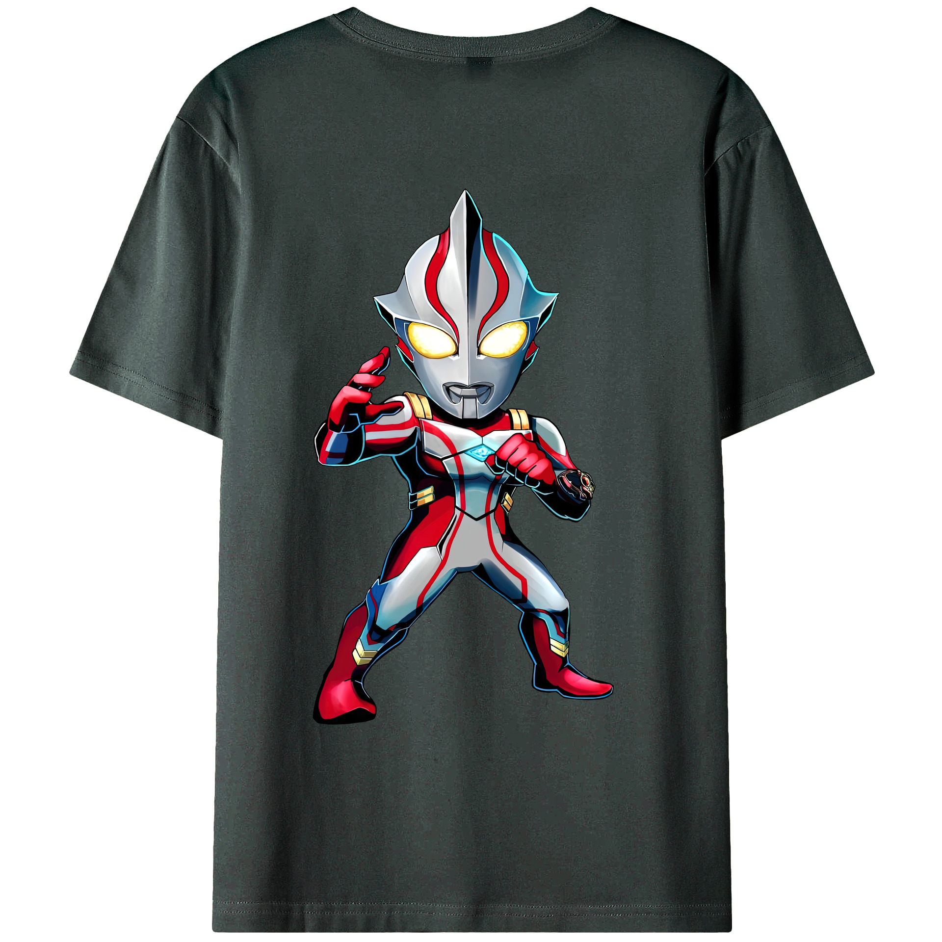 （画像用） ウルトラマン Ultraman 綿100％ メンズ半袖Tシャツ（バックプリント） 通気性